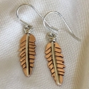 Copper Feather Earrings - small