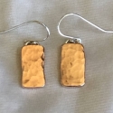 Hammered Copper Block Earrings