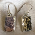 Sterling Silver Hammered Block Earrings