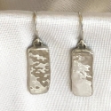 Sterling Silver Hammered Bar Earrings