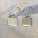 Sterling Silver Square Earrings- small