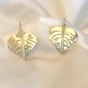 Stamped Sterling Silver Aspen Leaf Earrings