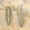 Sterling Silver Feather Earrings - large