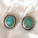 Sterling Silver & Kingman Turquoise Earrings