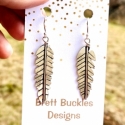 Sterling Silver Feather Earrings - large