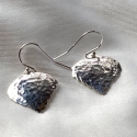 Hammered Sterling Silver Aspen Leaf Earrings