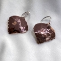Hammered Copper Aspen Leaf Earrings