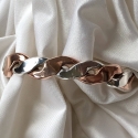 Sterling and Copper Twist Bracelet w/ Engraved Initials