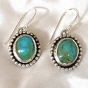 Sterling Silver & Kingman Turquoise Earrings