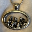 Sterling Silver "Rabbit Ears" Carved Pendant