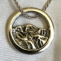 Sterling Silver "Mt. Werner" Carved Pendant