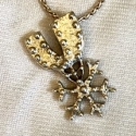 Sterling Silver "Steamboat Spur" Carved Pendant