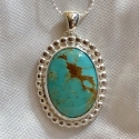 Sterling Silver and Kingman Turquoise Pendant
