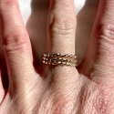 Red Brass and Sterling Silver Stacker Rings