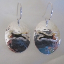 Sterling Silver with 14k fox concho earrings