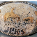 Sterling Silver w/14K gold custom trophy Buckle