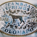 Sterling Silver and 14k gold custom Trophy Buckle