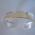 Sterling silver and 14k gold Mountain Bracelet