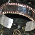 Sterling silver w/red brass-bracelet