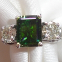 Tourmaline Diamind 14kW engagement ring
