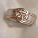 Platinum and 18k rose gold Mans wedding band