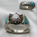Diamond Turq wedding ring