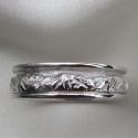 14k White Mans Mountain Wedding band