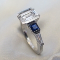 Emerald cut Engagement ring
