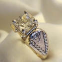 14K yellow and radiant diamond engagement ring