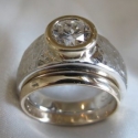 Hammered Textured wedding set