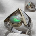 Opal and Diamond 14K ring