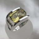sterling silver Lemon quartz ring