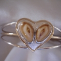 Two toned Heart Top Elk tooth Ivory Bracelet