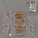 Wide sterling Elk tooth Ivory Bracelet with overlaid Antler design