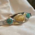 Turquoise-elk-ivory-bracelet