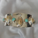 turquoise-diamond-elk-tooth-ivory-bracelet
