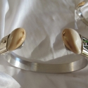 Sterling silver with 14k gold cuff