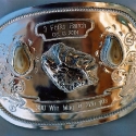Custom Elk Ivory Trophy Belt Buckle