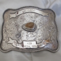 Large Custom Elk Ivory Trophy Buckle