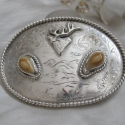 Elk Head Ivory Belt Buckles