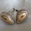 SS cuff Links W:14Ktwisted trim