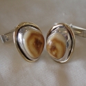 Two toned elk Ivory cufflinks