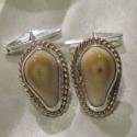 Sterling Silver w/ 14k Twist trim Cuff links