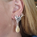 SSelk head Elk Ivory earrings