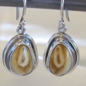 SSelk Ivory earrings w/smooth wire trimwires