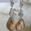 Trillion Diamond Elk Ivory earrings