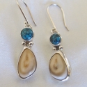 turq elk Ivory earrings