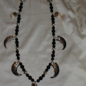 Elegant Lg Elk tooth and Bear claw Sterling silver Necklace