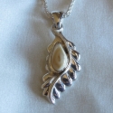 elk Ivory cast Leaf Pendant