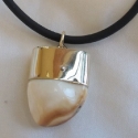 solid 14k yellow capped Elk tooth pendant